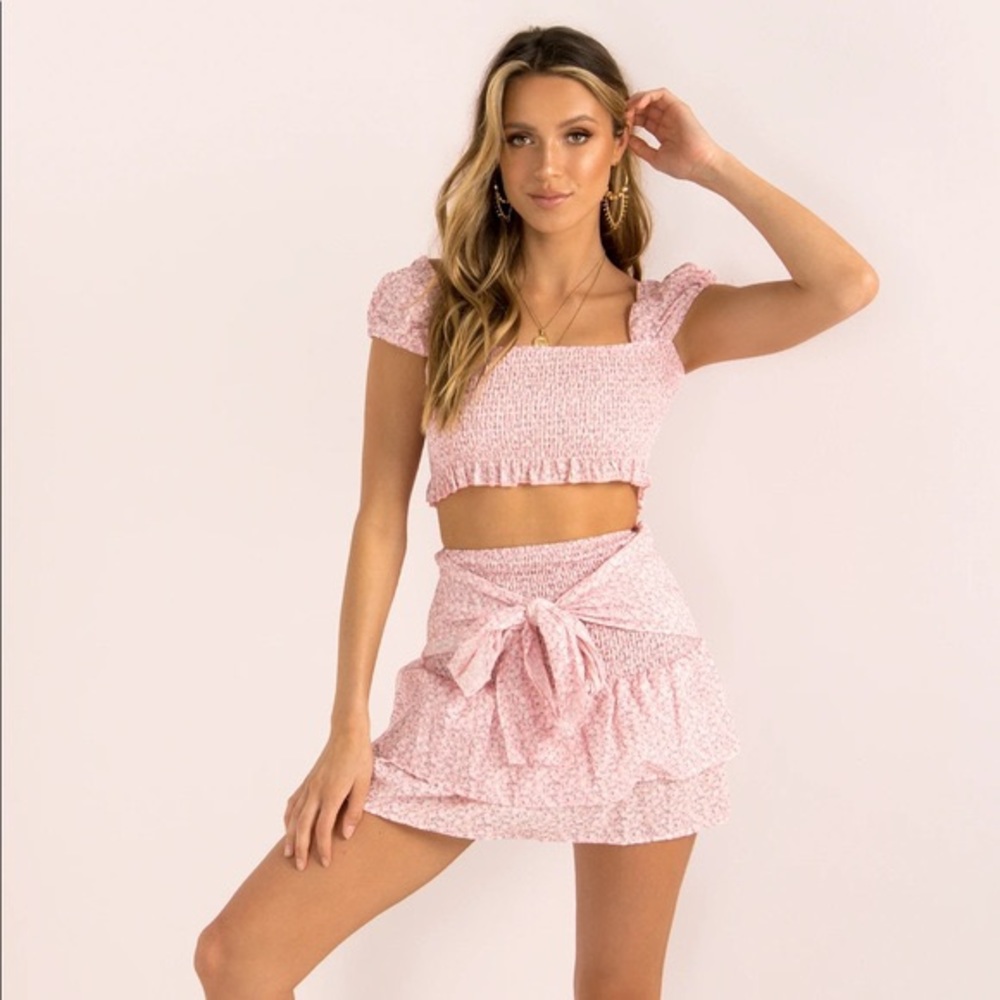 Sundae Muse Fifi Skirt in Pink Floral